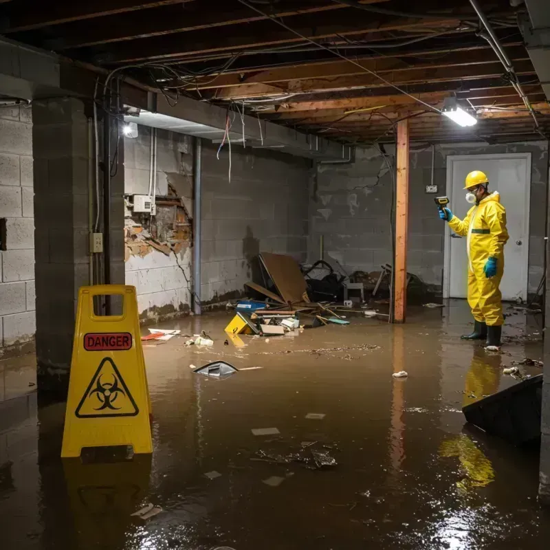 Flooded Basement Electrical Hazard in Jonesville, MI Property